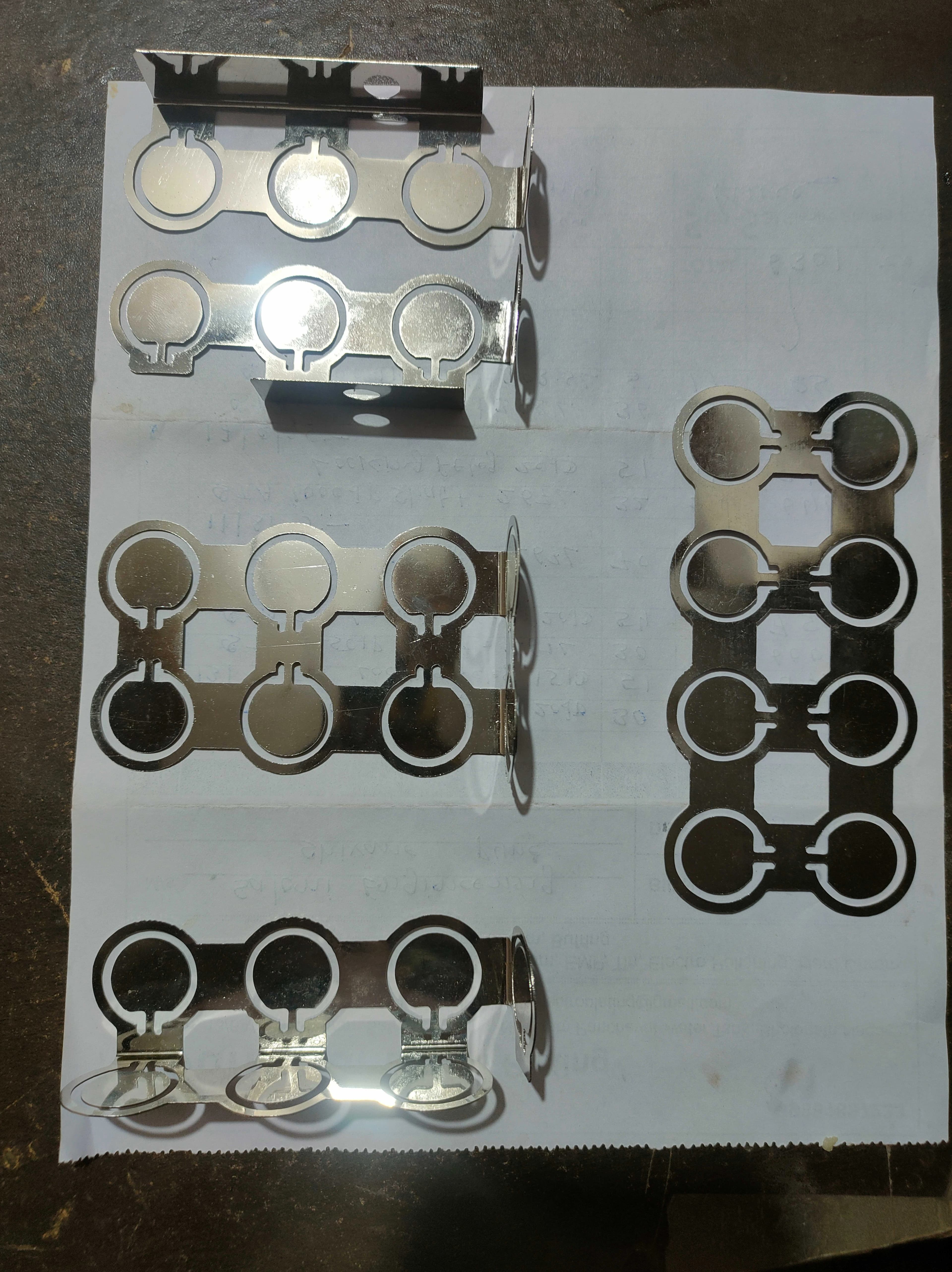 Zinc coated fasteners close-up